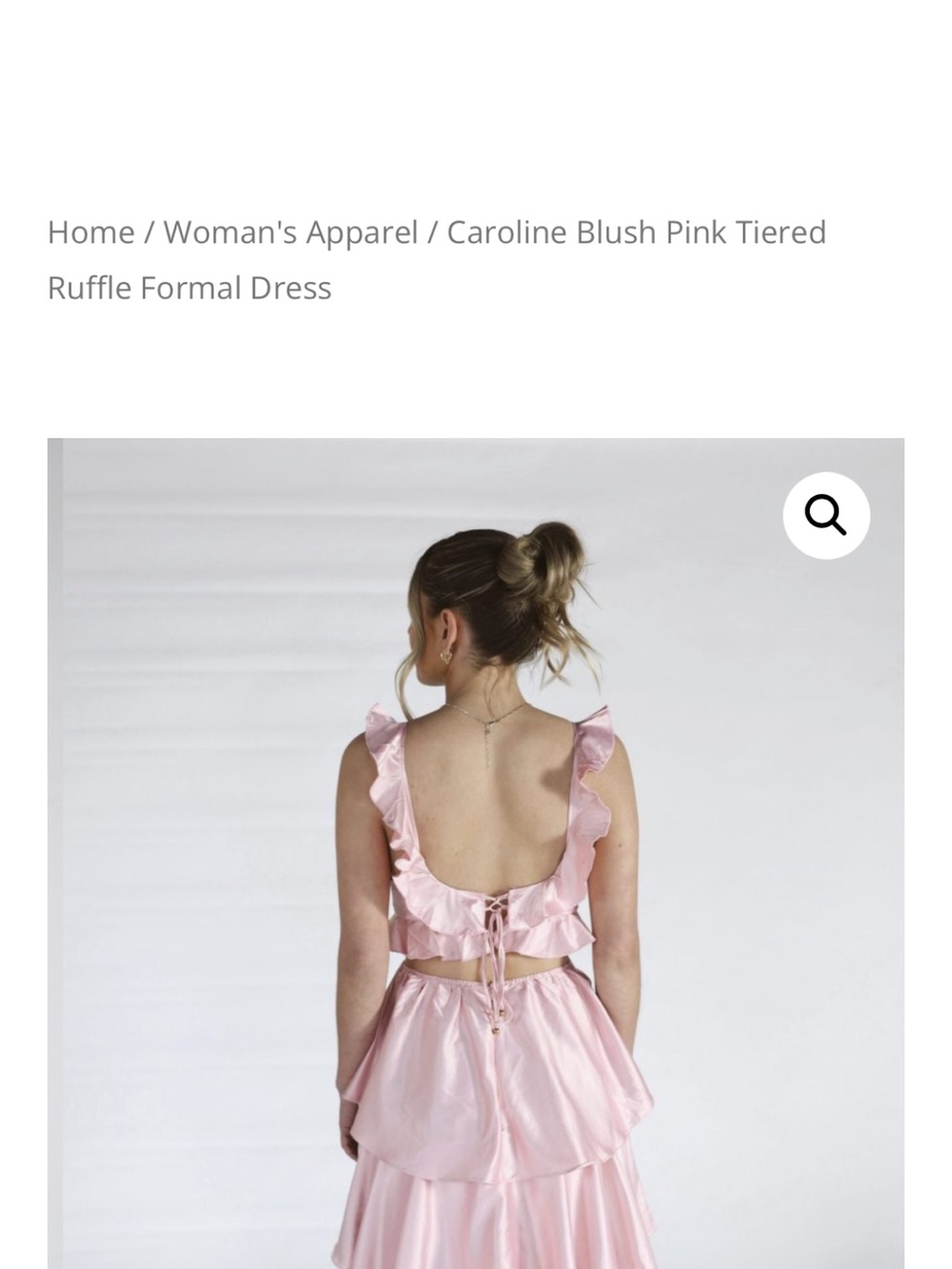 Pink Ruffled Tiered Maxi Dress - Picture 7 of 8